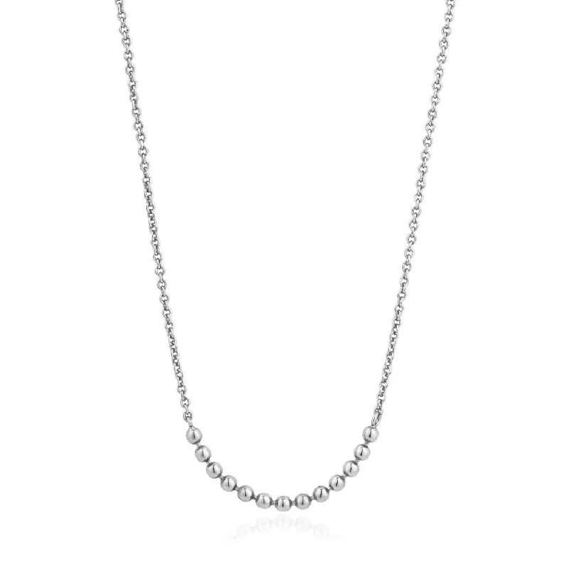 Silver Modern Multiple Balls Necklace