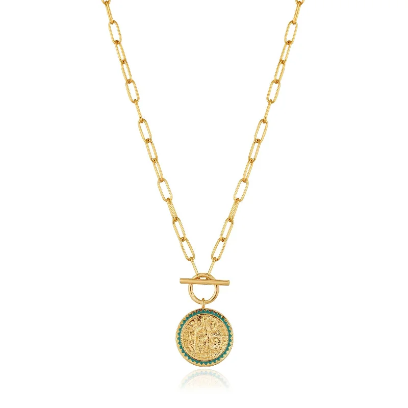 Gold Emperor T-bar Necklace