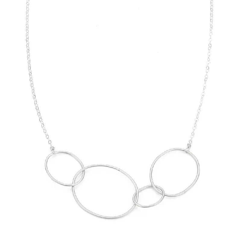 Silver Organic 4 Loop Necklace