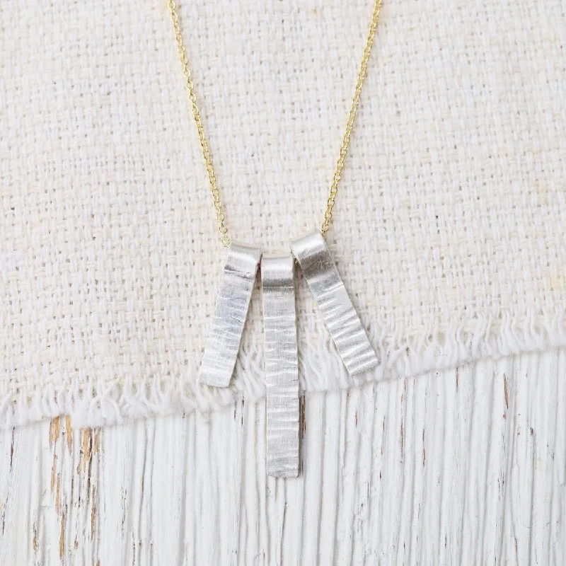 Silver 3 Bar Necklace