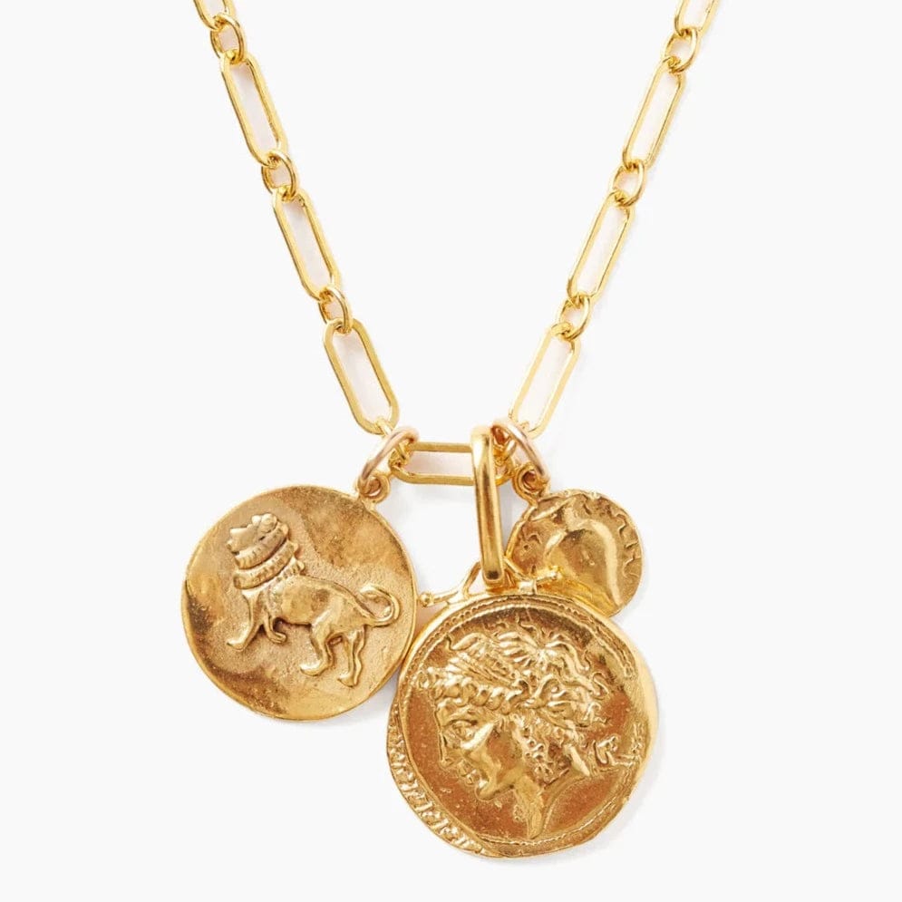 Gold Hypatia Charm Necklace