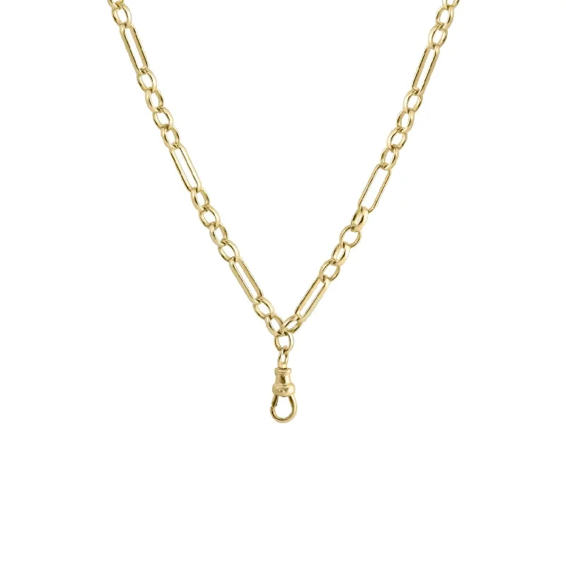 Eiffel Heavy Chain With Charm Clip Swivel Necklace