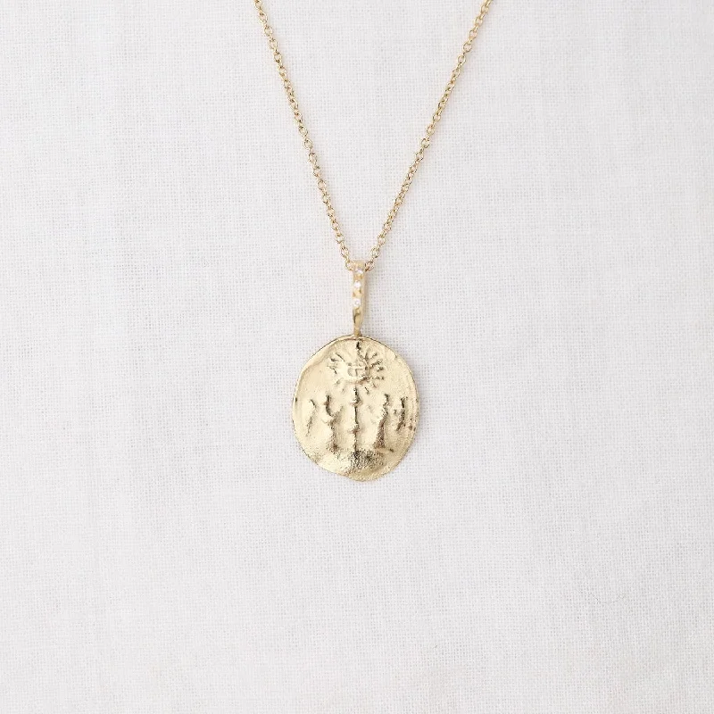 Two Angels 14k Gold Necklace