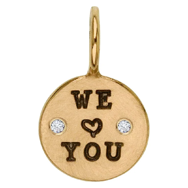 14k Gold We Love You Round Charm