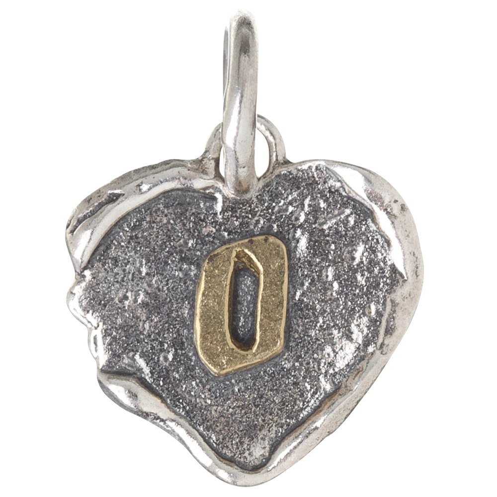 Waxing Poetic Heart Insignia Charm - O