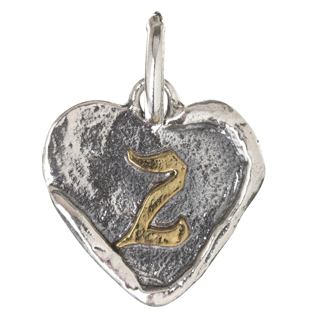 Waxing Poetic Heart Insignia Charm - Z