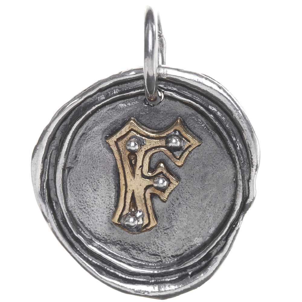 Waxing Poetic Rivet Insignia Charm - F