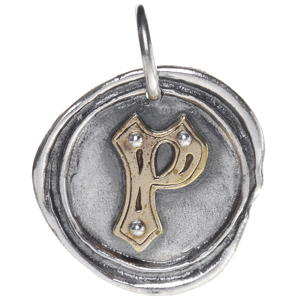 Waxing Poetic Rivet Insignia Charm - P