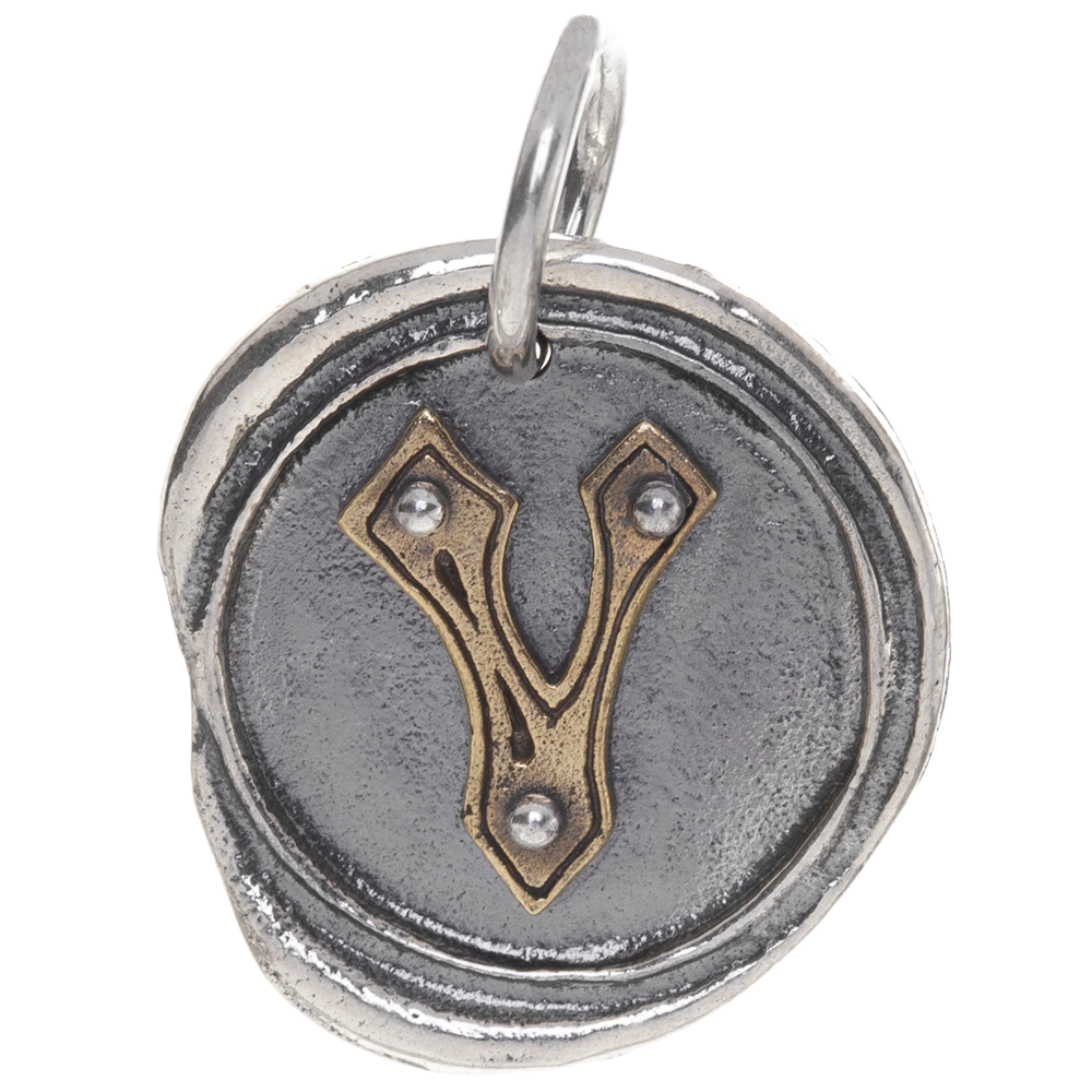 Waxing Poetic Rivet Insignia Charm - V