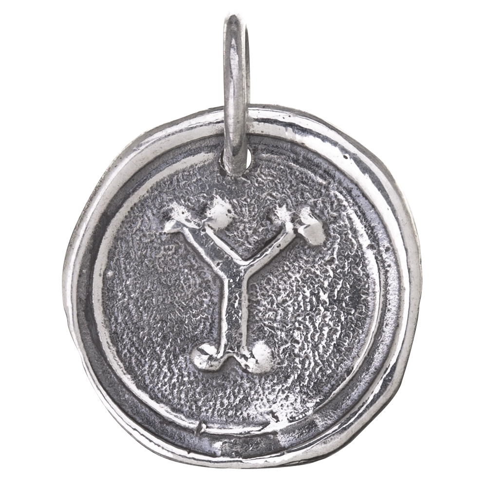 Waxing Poetic Round Insignia Charm - Y